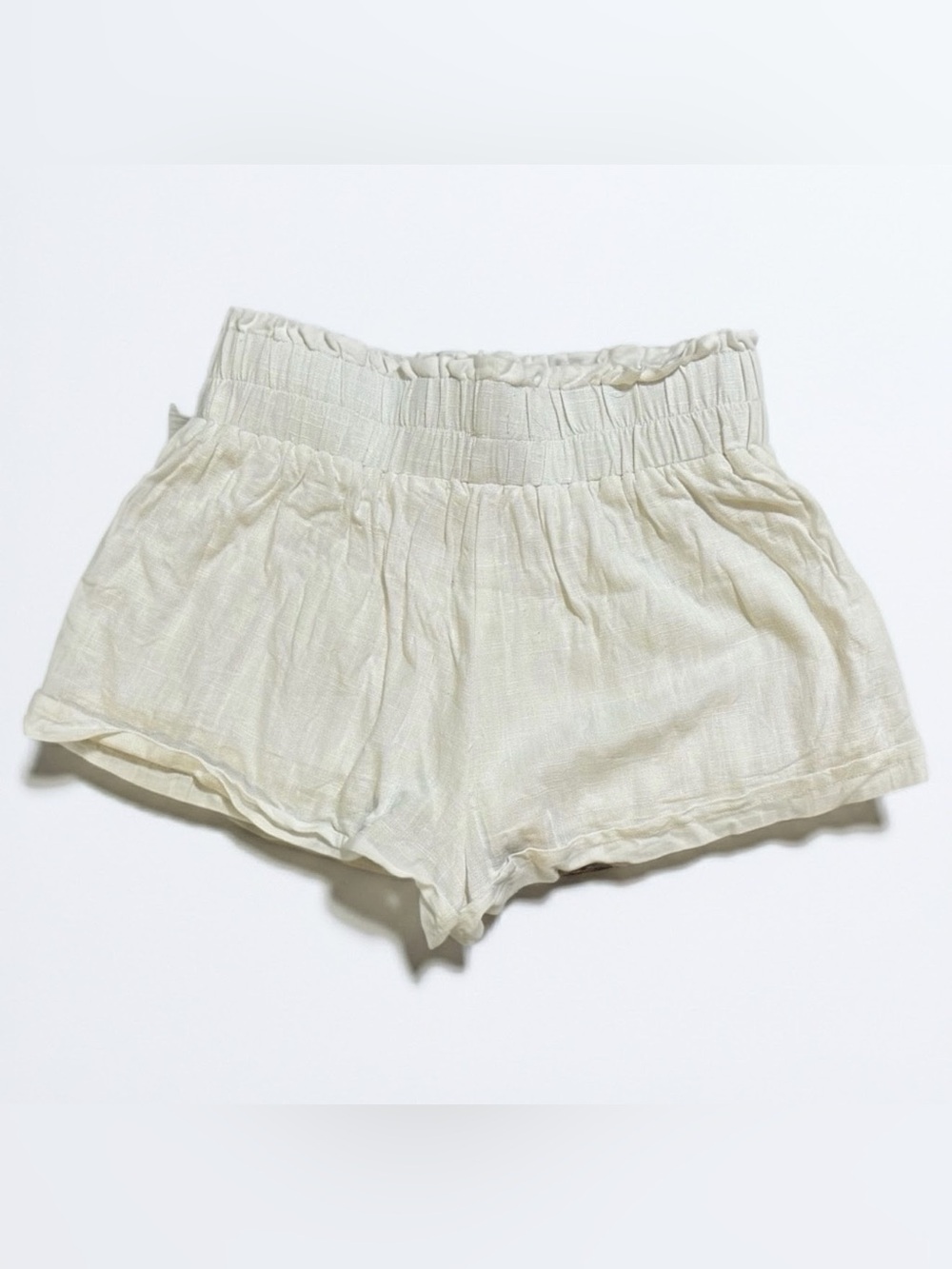 Princess Polly Linen Shorts, White, Women’s Size 26” Waist